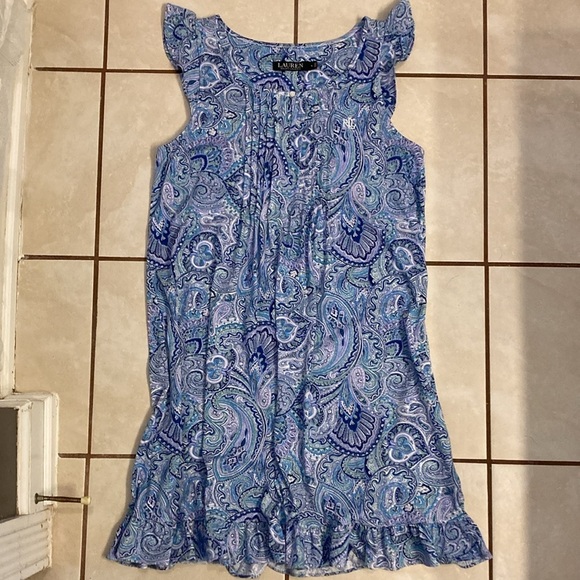 Lauren Ralph Lauren Lightweight Paisley Print Dress - Picture 9 of 10